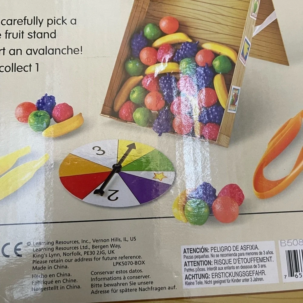 Avalanche Fruit Stand Game Learning Resources Ages 3+ Colors Dexterity  - Read